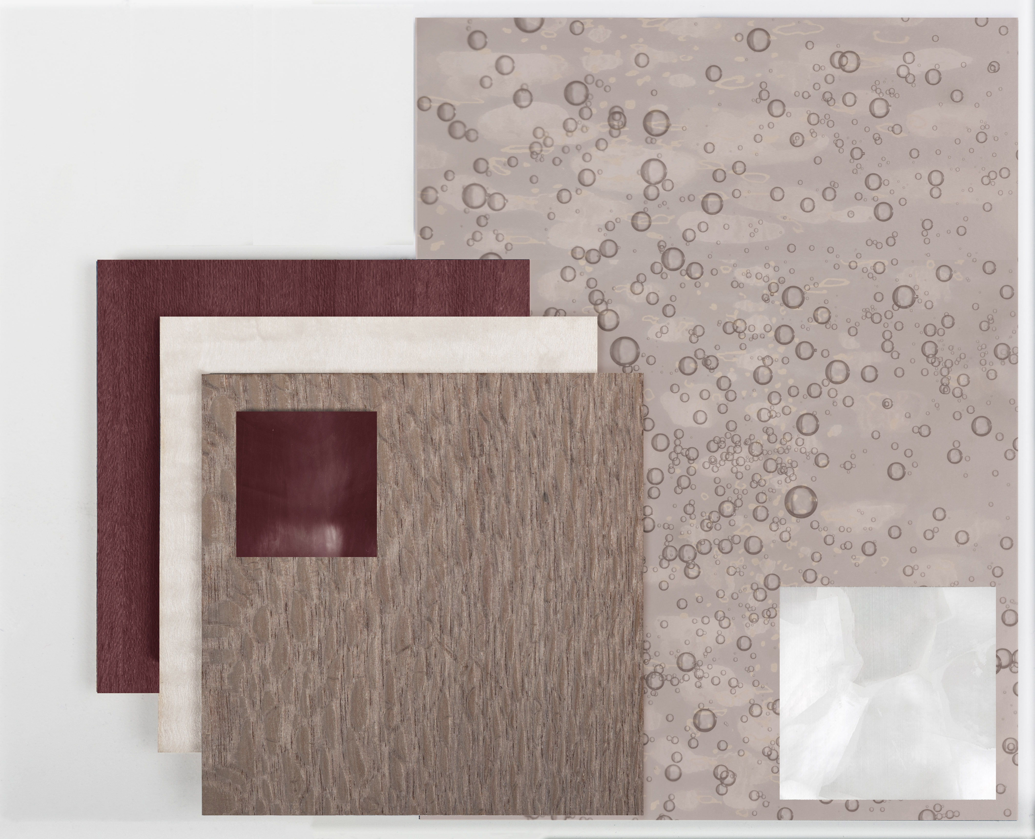 moodboard parelmoer molene bubbels luxe jacht marqueterie